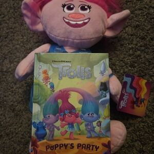 DreamWorks Trolls Pink Plush with Poppy's Party Book